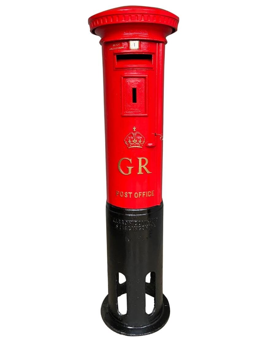 Original Reclaimed Cast Iron 'George V' Pillar Box - 9394