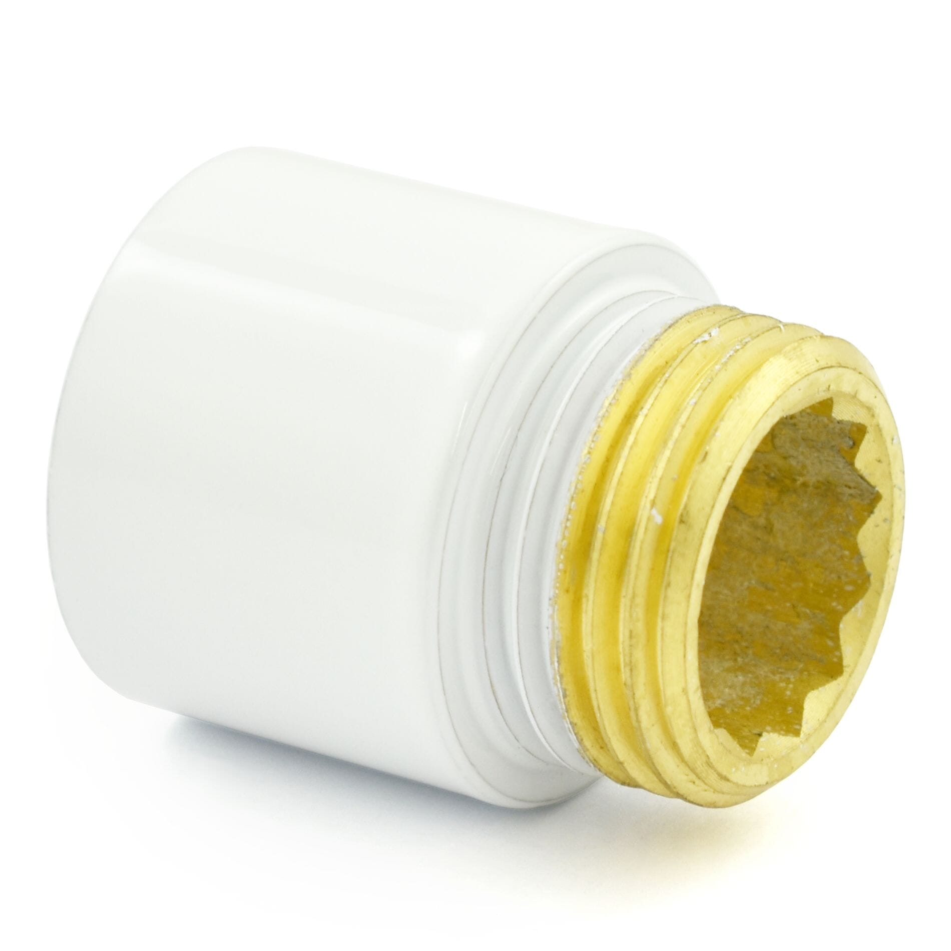 White Radiator Valve 20mm Tail Extension - WEXW20
