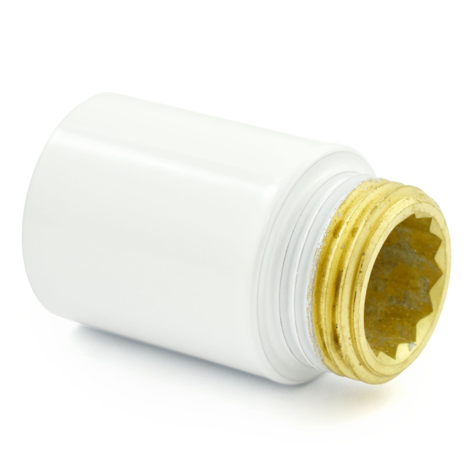 White Radiator Valve 30mm Tail Extension - WEXW30