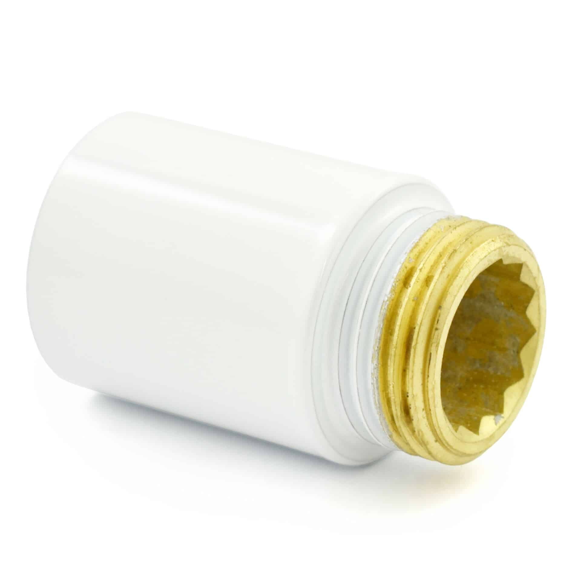 White Radiator Valve 30mm Tail Extension