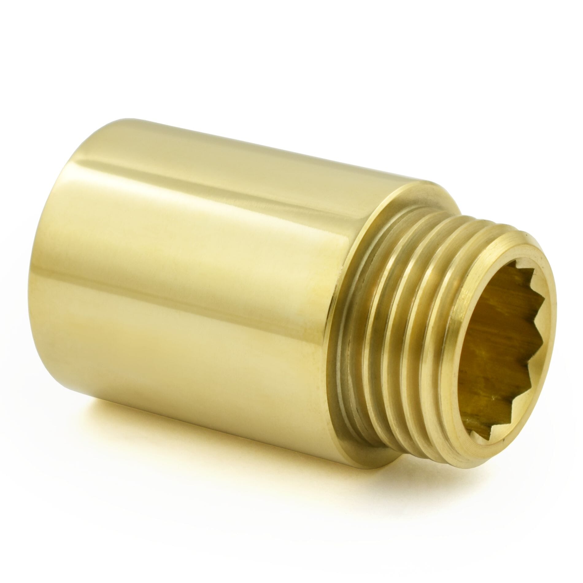 Unlacquered Brass Radiator Valve 30mm Tail Extension - WEXB30