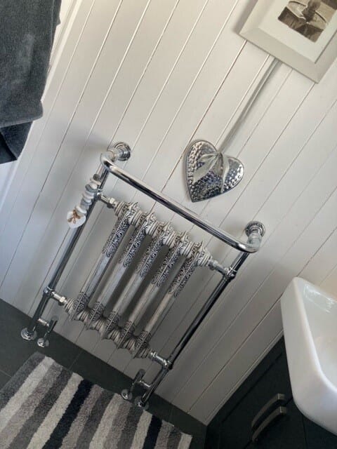 Traditional Victorian Style Chrome Towel Warmer