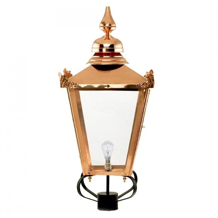 Copper Victorian Outdoor Garden Lantern - Medium - LF1054