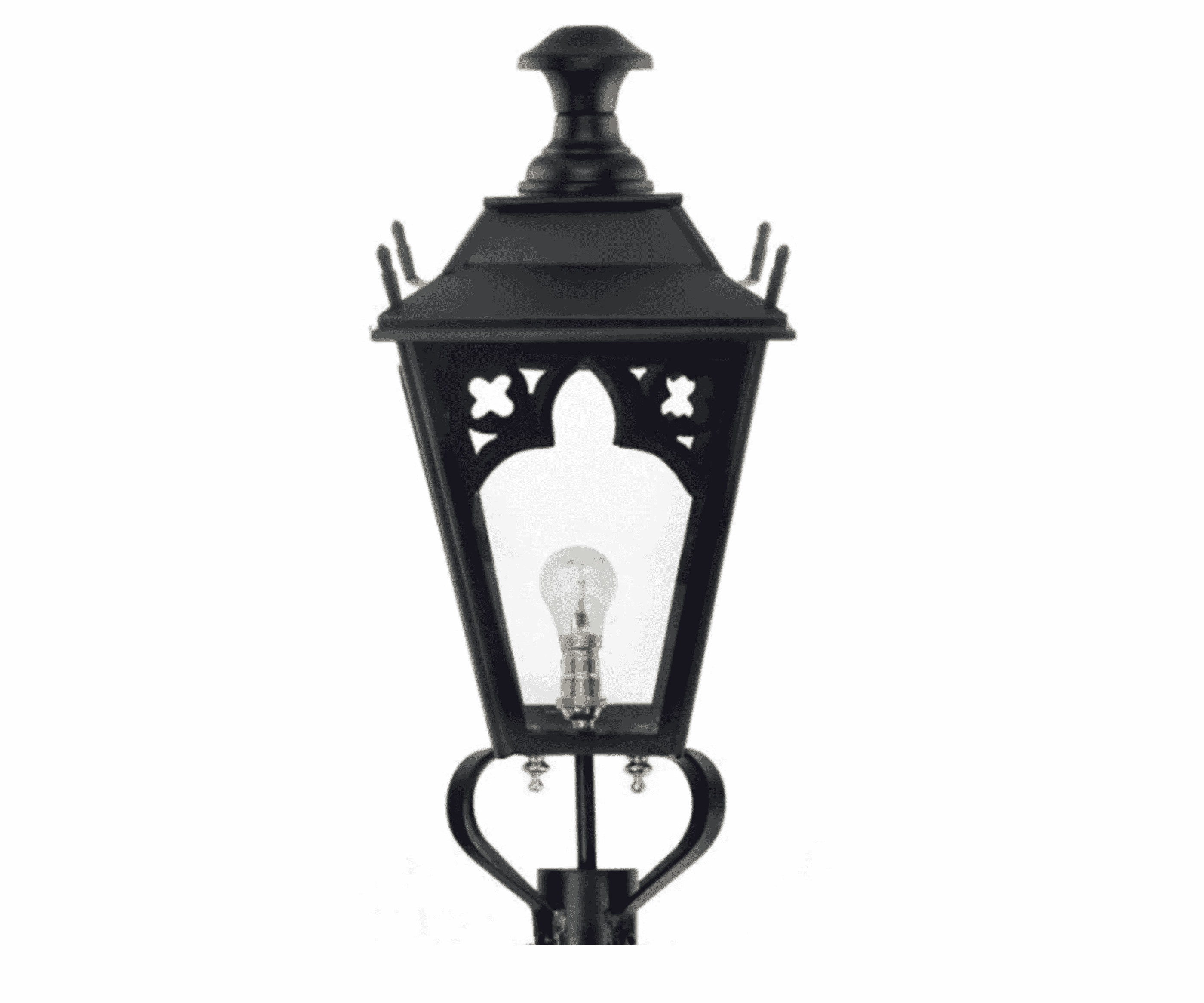 Black Gothic Outdoor Garden Lantern - Small - LF1080/BLK