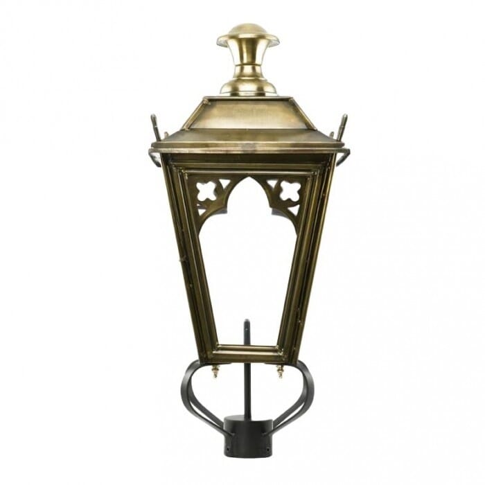 Antique Brass Gothic Outdoor Garden Lantern - Small - LF1080/PBL