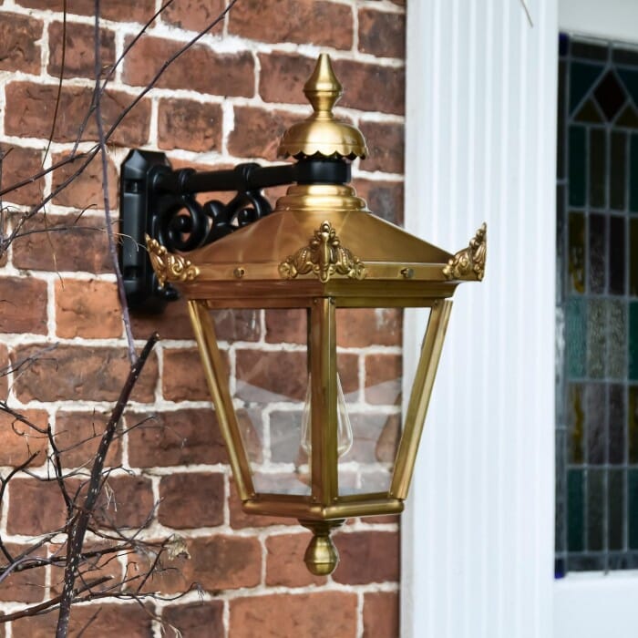 Antique Brass Suspended Wall Lantern - LF1070/A