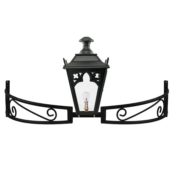 Black Gothic Bow Bracket Lantern -  LF1092/GOTH/BLK