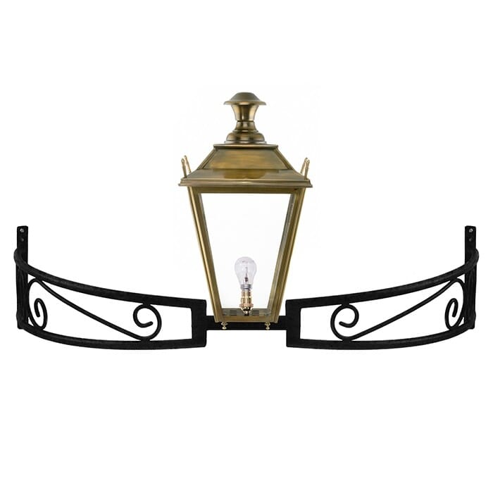 Antique Brass Dorchester Bow Bracket Lantern -  LF1092/DORC/A