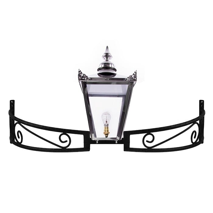 Polished Nickel Victorian Bow Bracket Lantern - LF1092/VIC/PN