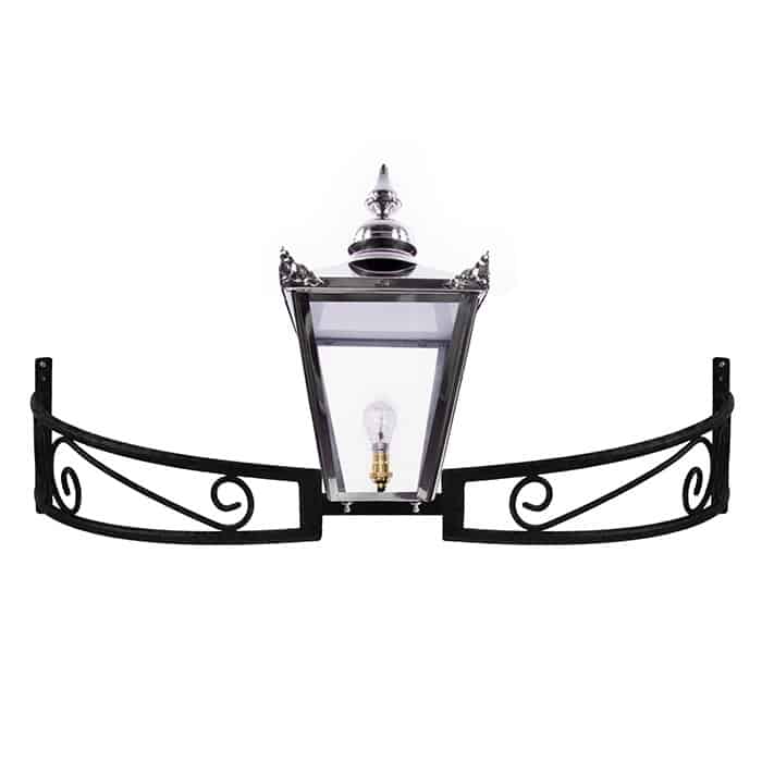 LF1092/VIC/PN Polished Nickel Bow Bracket Lanterns