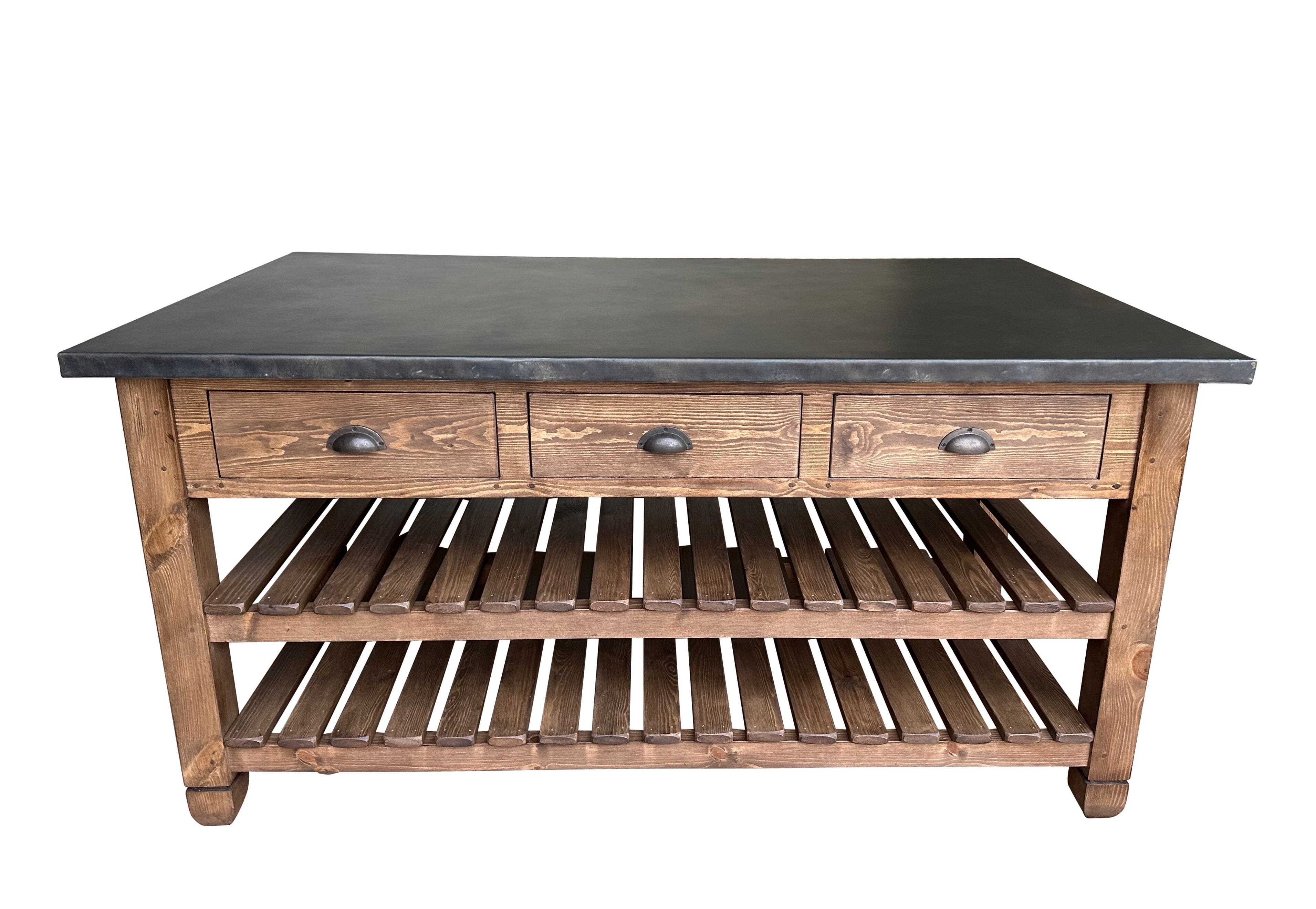 Handmade Antique Zinc Kitchen Central Island Unit - D2154