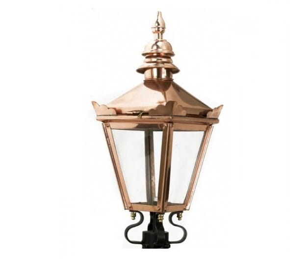Polished Copper Harrogate Outdoor Garden Lantern - Small - LF1085/CPL
