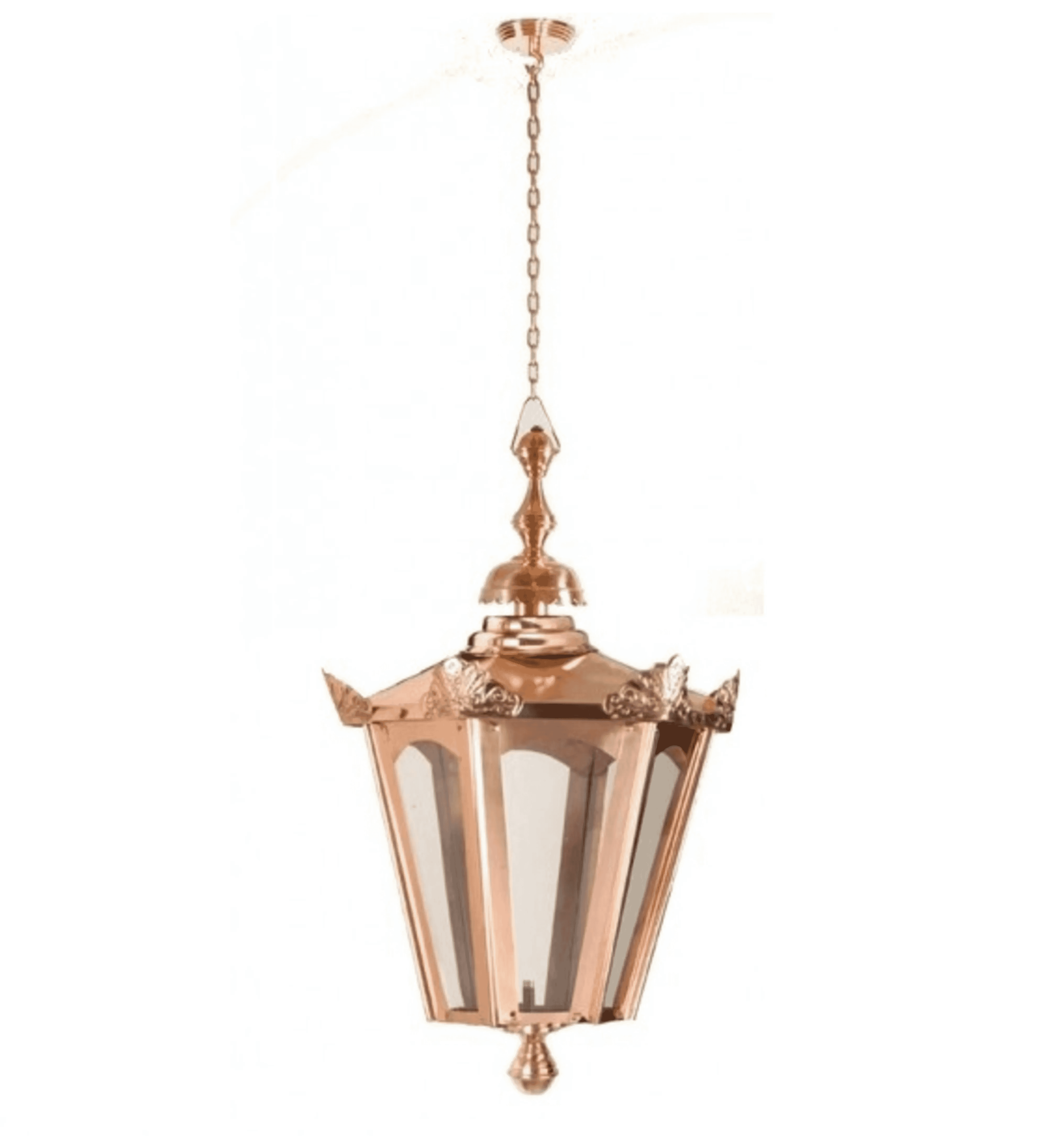 Hanging Copper Gothic Lantern On Chain -  LF1060/CHAIN 