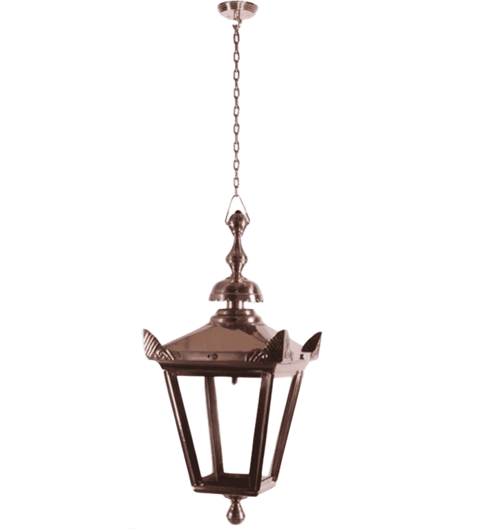 Copper Victorian Lantern Hanging On Chain - LF1073/COP 