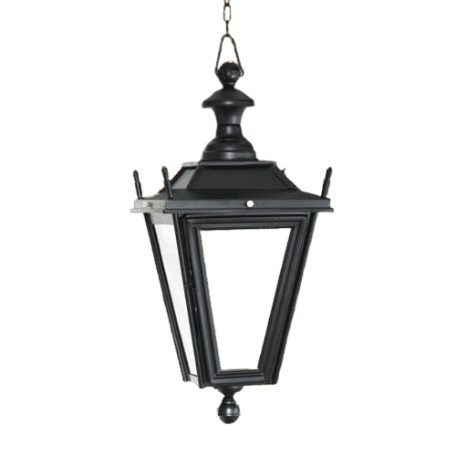 Black Dorchester Hanging Garden Lantern - LF1045/BLK/M/CHAIN 