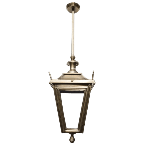 Antique Brass Dorchester Hanging Garden Lantern with Bar - LF1045/A/M/BAR