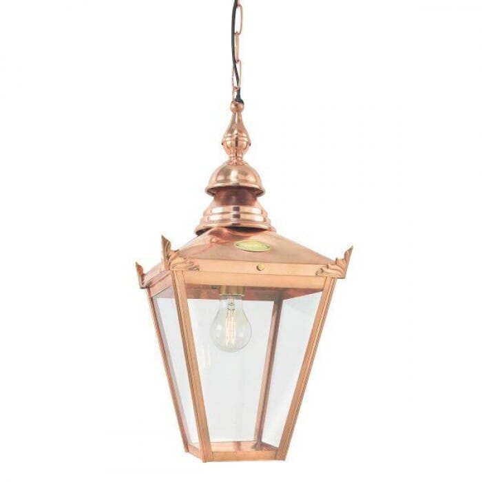 Copper Harrow Lantern Hanging On Chain - UKEL465