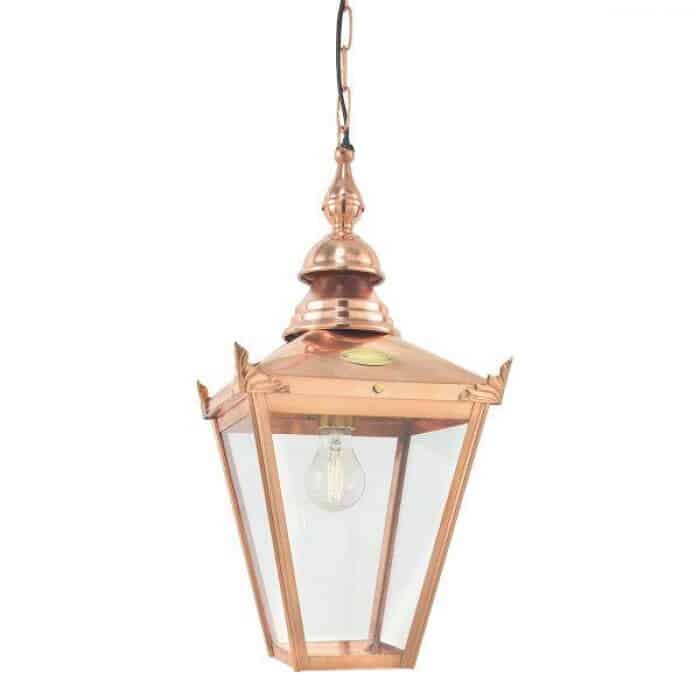 UKEL465 Copper Harrow Lantern Hanging On Chain