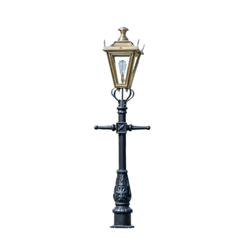 Traditional Miniature Cast Iron Lamppost & Brass Dorchester Lantern - LF1000/XS/LF1045/A/S
