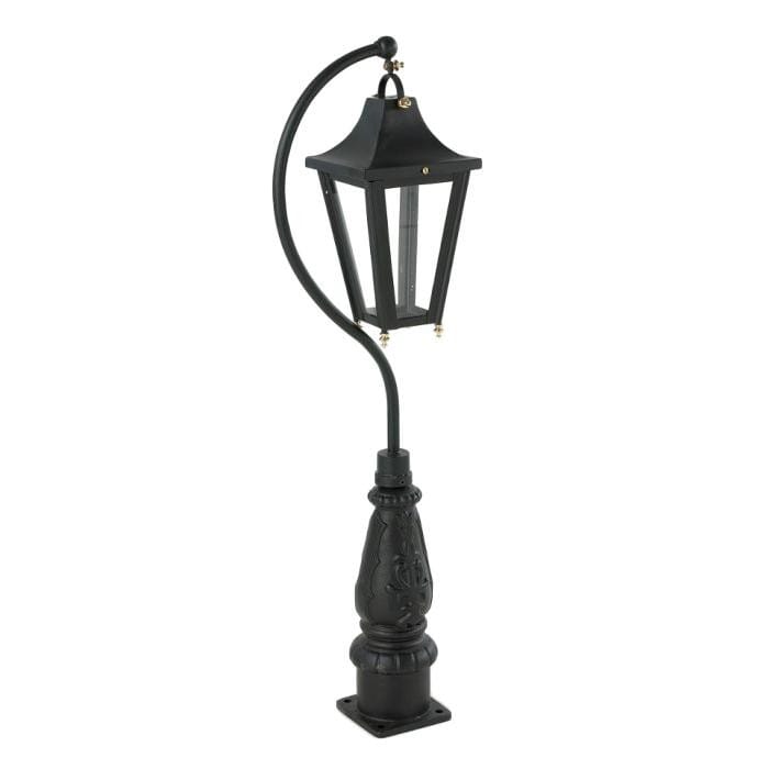 Black Swan Neck Patio Balustrade or Driveway Lantern and Post - LF1004/LF1062
