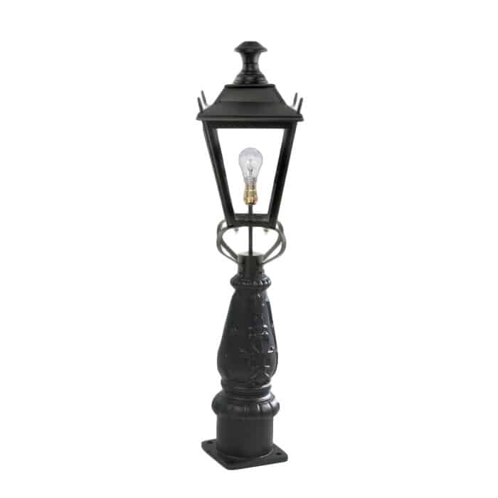 Black Dorchester Patio Balustrade or Driveway Lantern and Post