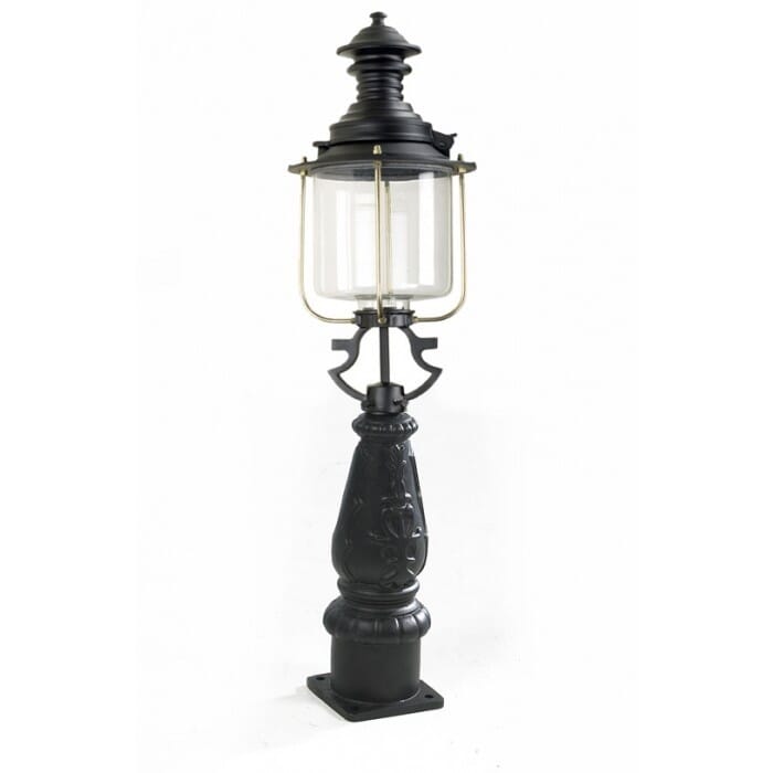 Black Belgravia Patio Balustrade or Driveway Lantern and Post - LF1004/LF1090/S