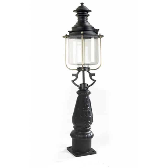 Black Belgravia Patio Balustrade or Driveway Lantern and Post