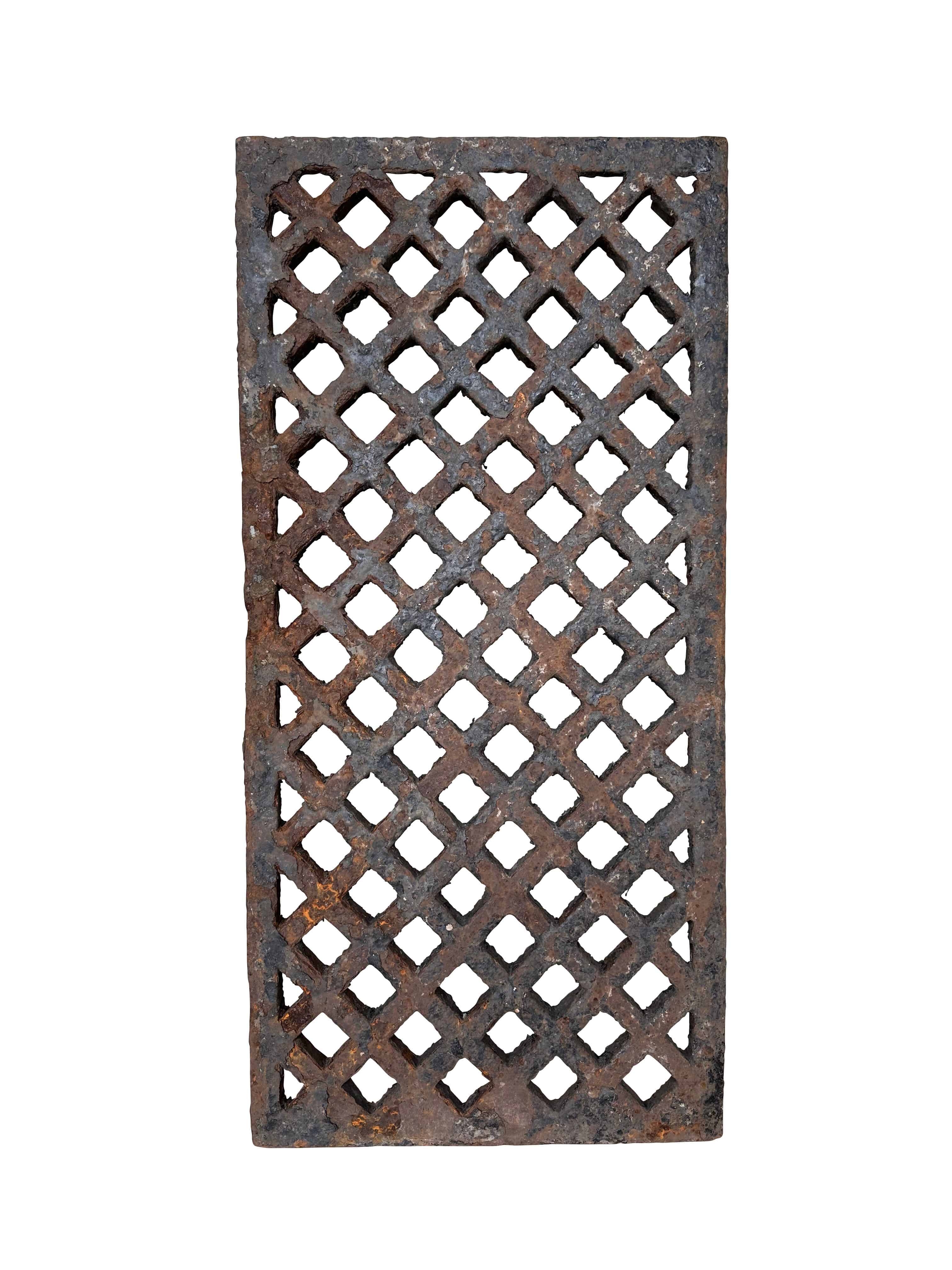 Victorian Cast Iron Diamond Pattern Floor Grille / Grid