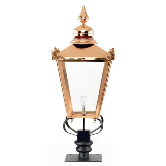 Copper Victorian Lantern On Pillar Bracket - Small  - LF1005/S/LF1053