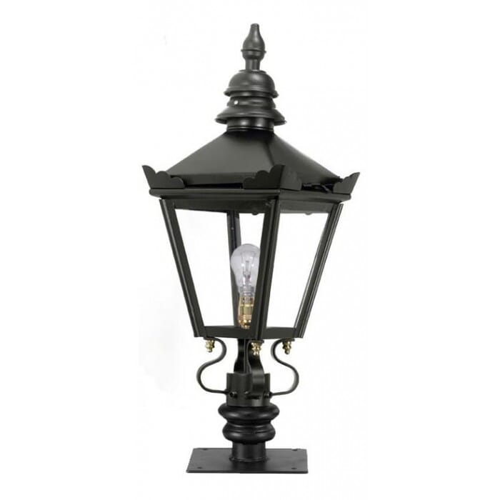 Black Harrogate Lantern On Pillar Bracket - Small - LF1005/S/LF1085/BLK