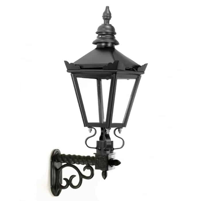Traditional Black Harrogate Lantern On Royale Bracket