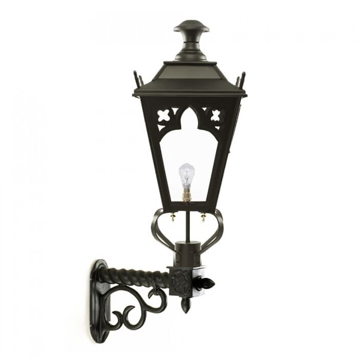 Traditional Black Gothic Lantern On Royale Bracket - Small - LF1003/S/LF1080/BLK