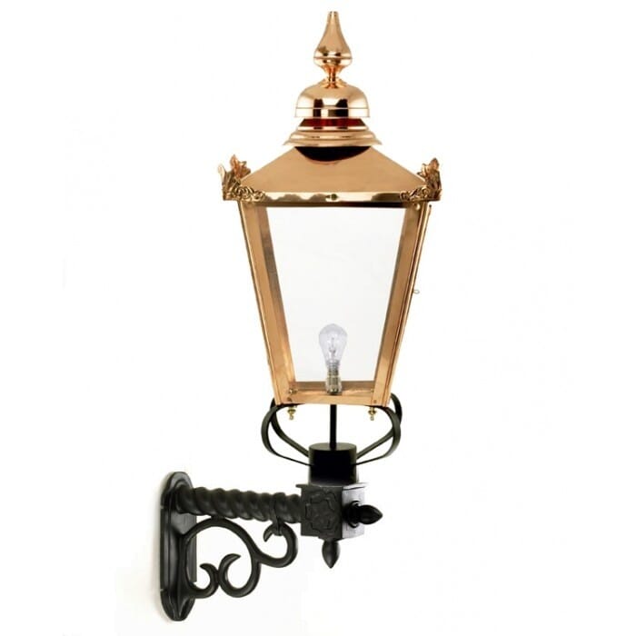 Traditional Copper Victorian Lantern On Royale Bracket - Small - LF1003/LF1053
