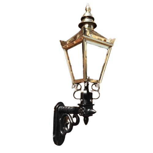 Traditional Brass Harrogate Lantern On Royale Bracket - Small