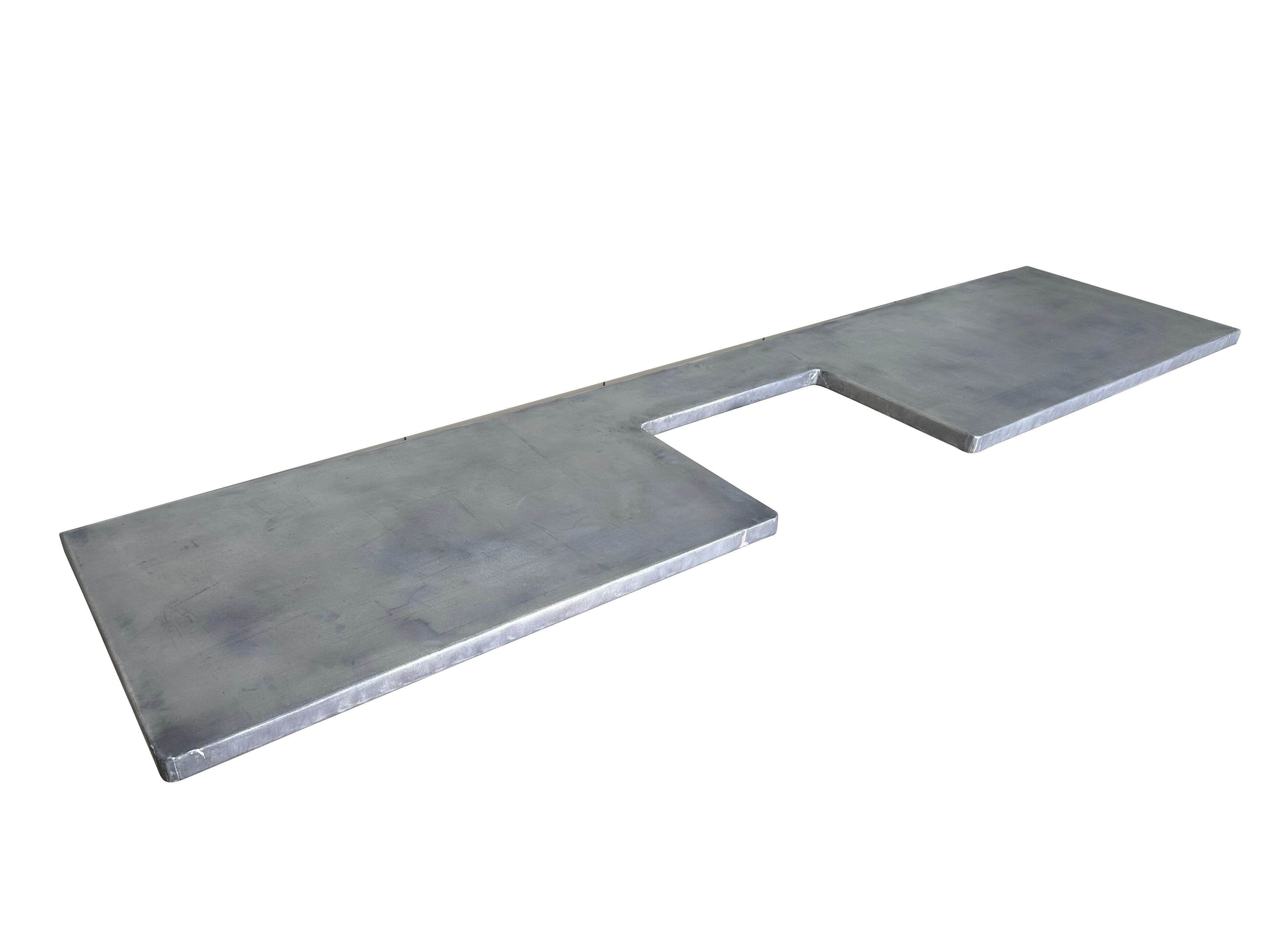 Bespoke Kitchen Distressed Zinc Worktop / Work Surface - D2157