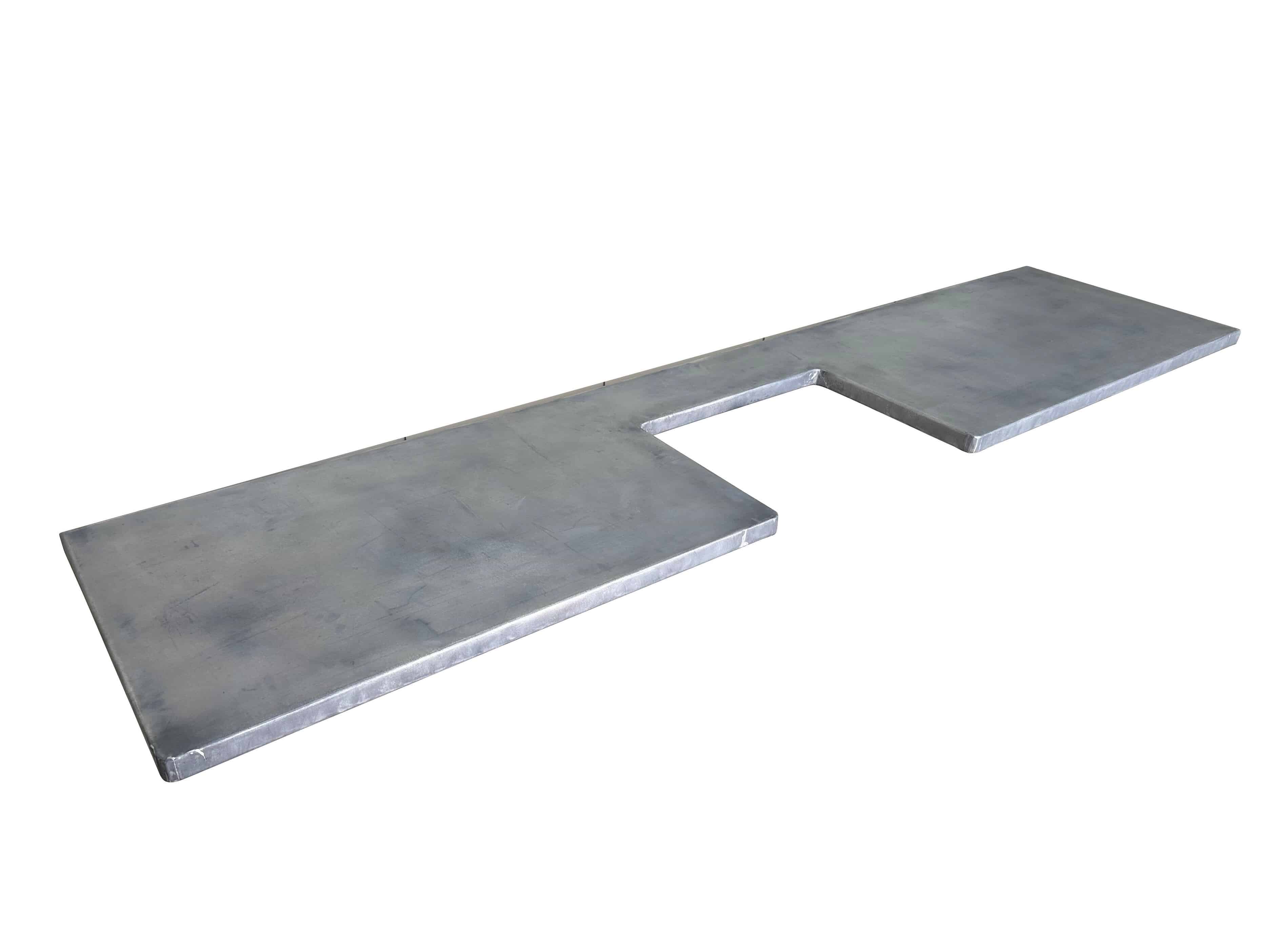 Bespoke Kitchen Distressed Zinc Worktop / Work Surface