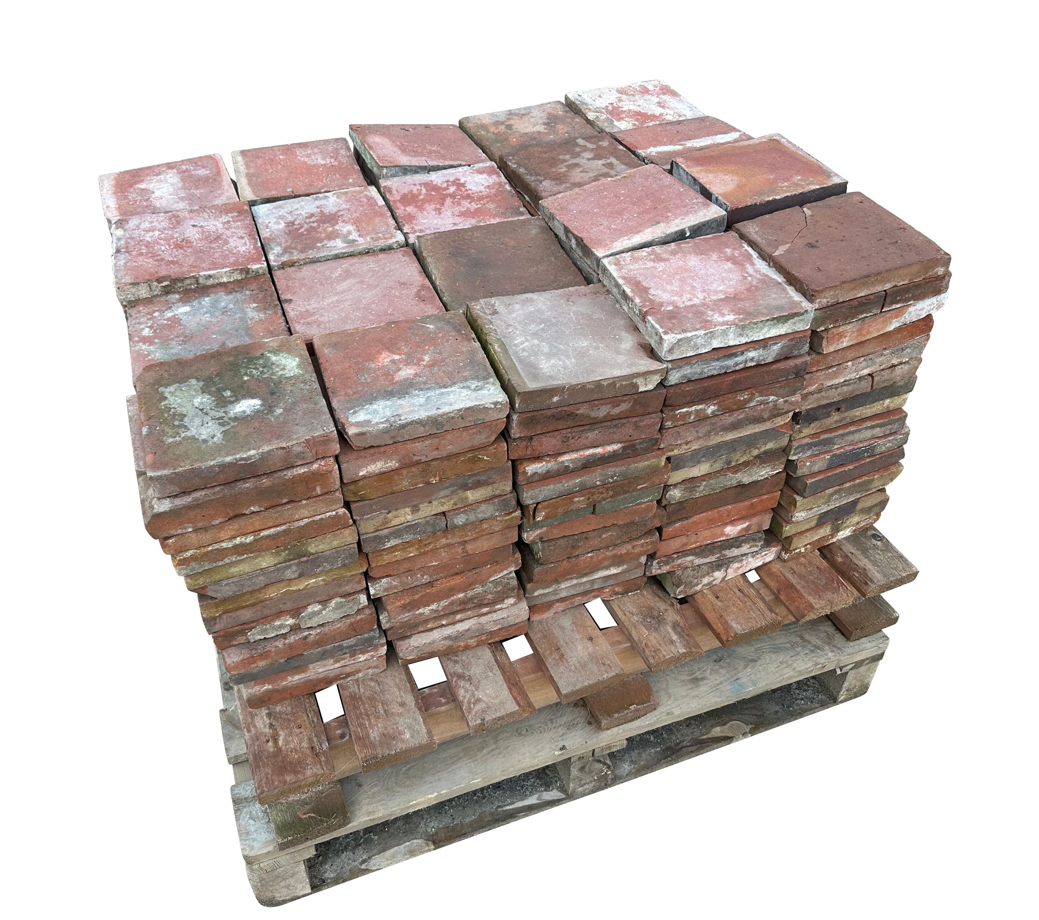 Batch of 240 Reclaimed Terracotta Quarry Floor Tiles - 10321