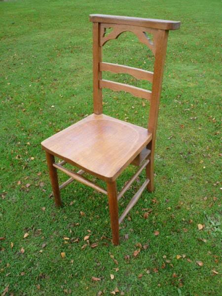 Antique Solid Oak Gothic Church - Chapel Chairs suitable for Dining Chairs - 3737