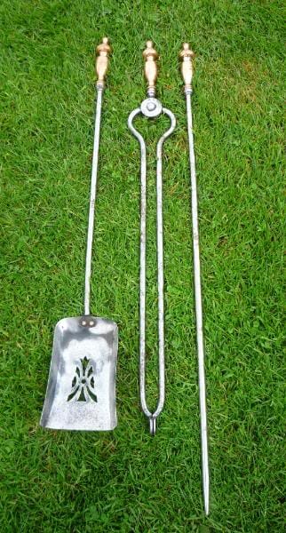 Set of Early Victorian Antique Fire Irons - 4118