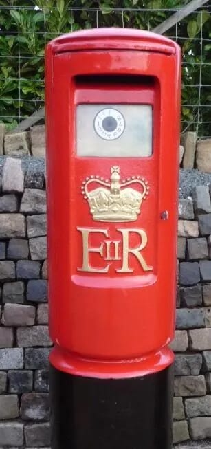 Original Royal Mail Red Bullet Shape Pillar Box - 4435
