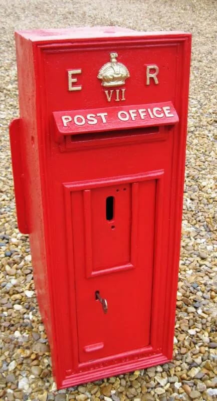 Royal Mail Edward VII Antique Wall Mounted Post Box - 6561