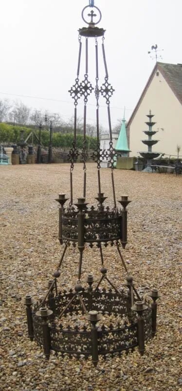 Antique Brass 12 Candle Corona Lucis candelabra - lantern - 4584