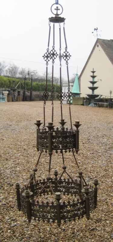 Antique Brass 12 Candle Corona Lucis candelabra - lantern