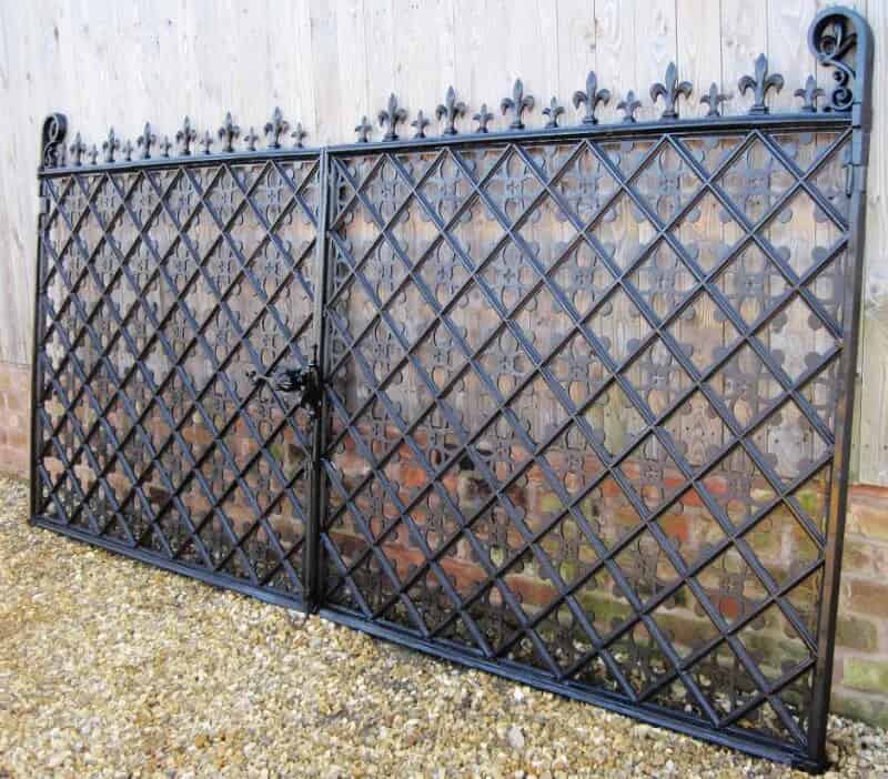 Reclaimed Antique Cast Iron Portcullis Driveway Gates