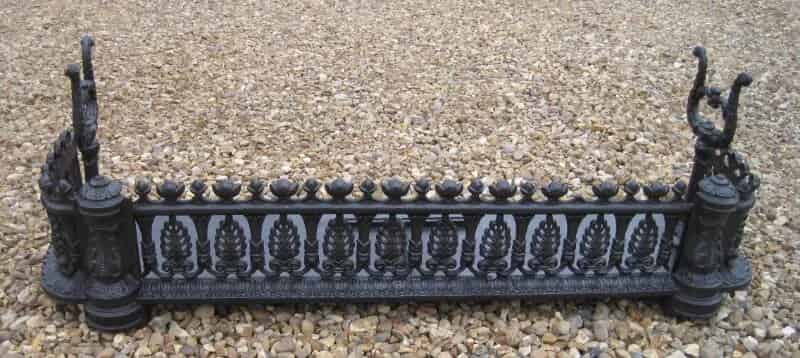 Original Antique Decorative Cast Iron Fender