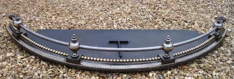 Large Early Victorian Wrought Iron Fireplace Fender
