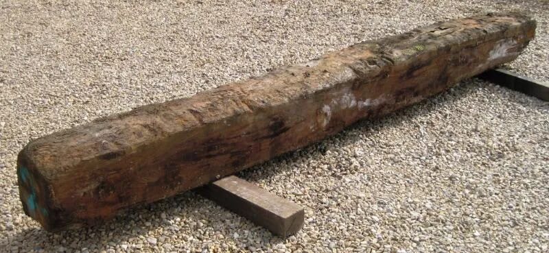 Fireplace or Inglenook Antique Beam made of solid timber - 4625
