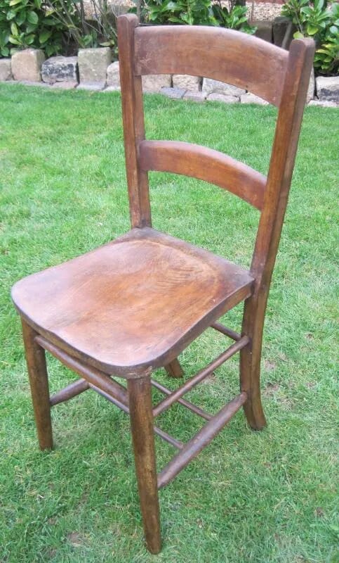 Antique Victorian Elm Kitchen Chairs - 4553