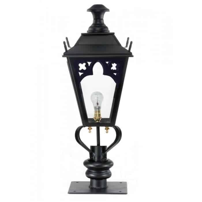Black Gothic Lantern On Pillar Bracket - Small