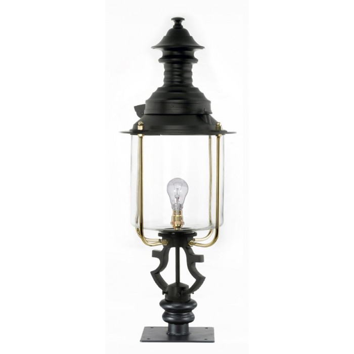 Black Belgravia Lantern On Pillar Bracket - Medium - LF1005/M/LF1090/M